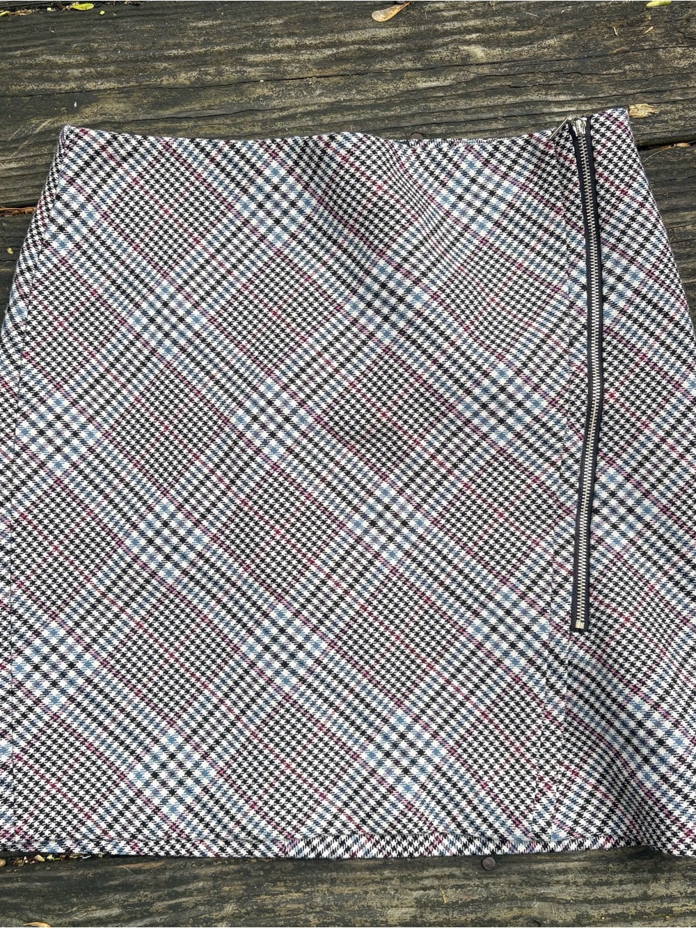 White House Black Market Plaid Houndstooth Skirt Women’s Size 4